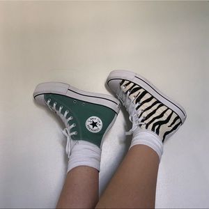 Platform Custom Converse! Size 8!